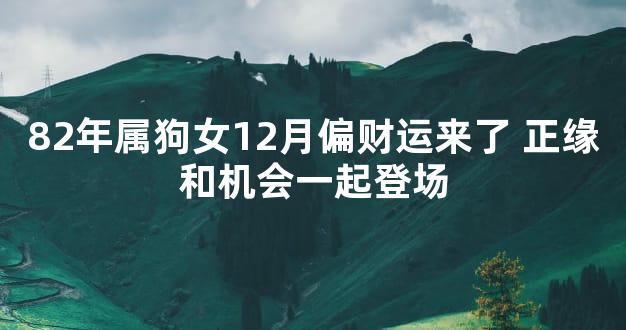 82年属狗女12月偏财运来了 正缘和机会一起登场